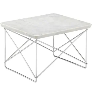 HAY Tische-Vitra Eames LTR Beistelltisch, Marmor – Chrom