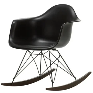 Artek Sitzgelegenheiten-Vitra Eames RAR Schaukelstuhl, deep black RE-Basic Dark-Ahorn dunkel