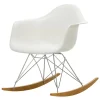 Alessi Sitzgelegenheiten-Vitra Eames RAR Schaukelstuhl, cotton white RE - Chrom - Ahorn