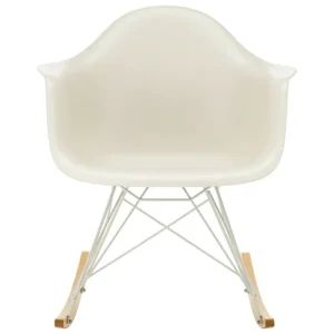 Vitra Sitzgelegenheiten-Eames RAR Schaukelstuhl, Pebble RE - weiß - Ahorn