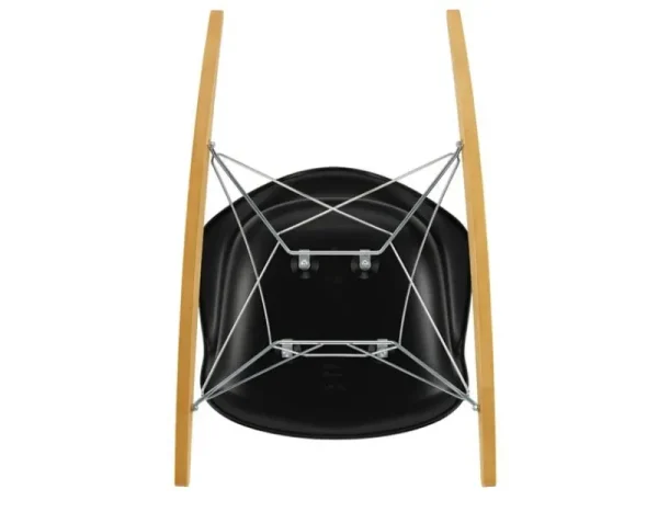 TON Sitzgelegenheiten-Vitra Eames RAR Schaukelstuhl, deep black RE - Chrom - Ahorn