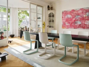 GUBI Sitzgelegenheiten-Vitra EVO-C Stuhl, Elfenbeinfarben