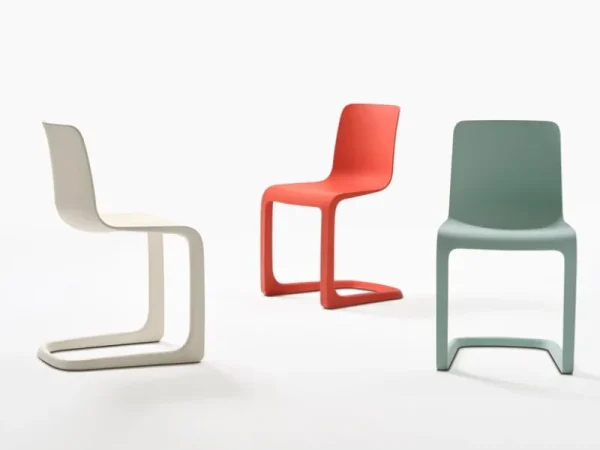 HAY Sitzgelegenheiten-Vitra EVO-C Stuhl, Mohnrot