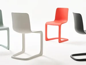 HAY Sitzgelegenheiten-Vitra EVO-C Stuhl, Mohnrot
