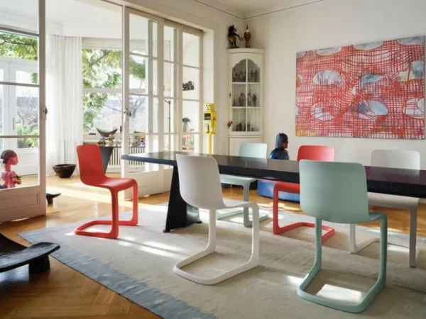 HAY Sitzgelegenheiten-Vitra EVO-C Stuhl, Mohnrot
