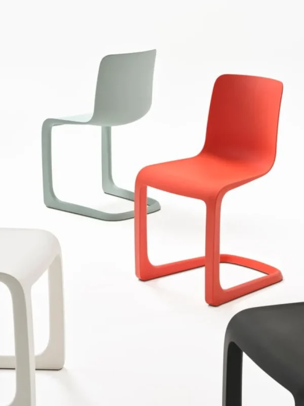 HAY Sitzgelegenheiten-Vitra EVO-C Stuhl, Mohnrot