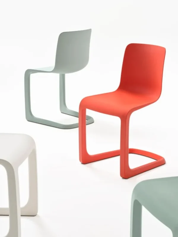 HAY Sitzgelegenheiten-Vitra EVO-C Stuhl, Mohnrot