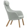 Hem Sitzgelegenheiten-Vitra HAL Sessel mit losem Kissen, Dumet 06 Pebble Melange - Eiche
