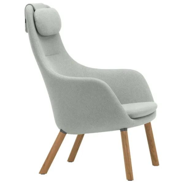 Hem Sitzgelegenheiten-Vitra HAL Sessel mit losem Kissen, Dumet 06 Pebble Melange - Eiche