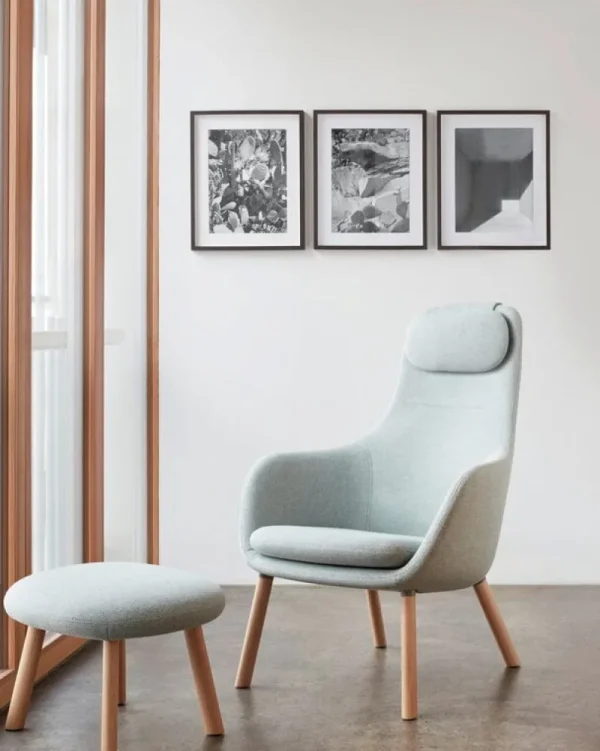 Hem Sitzgelegenheiten-Vitra HAL Sessel mit losem Kissen, Dumet 06 Pebble Melange - Eiche