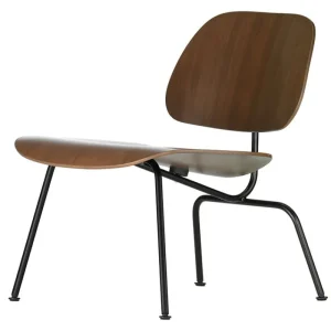 HAY Sitzgelegenheiten-Vitra LCM Plywood Group Loungesessel, Schwarz – Chrom