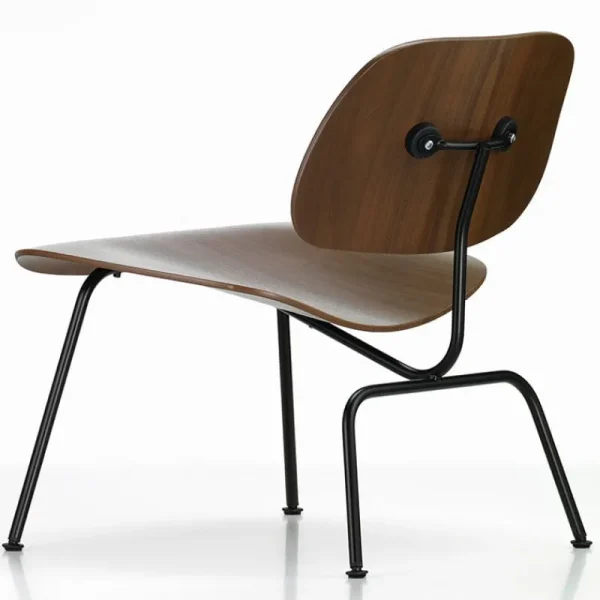 HAY Sitzgelegenheiten-Vitra LCM Plywood Group Loungesessel, Schwarz – Chrom