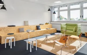 Vitra Sitzgelegenheiten-Loungesessel Plywood Group LCM, Esche – Chrom