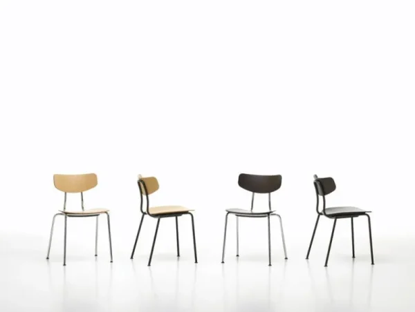 HAY Sitzgelegenheiten-Vitra Moca Stuhl, Eiche Natur – Chrom