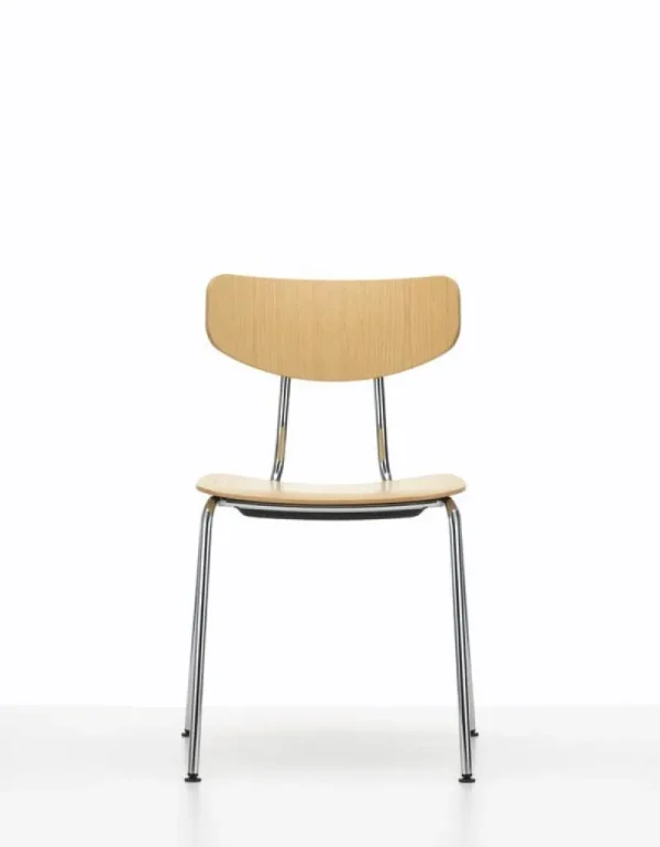 HAY Sitzgelegenheiten-Vitra Moca Stuhl, Eiche Natur – Chrom