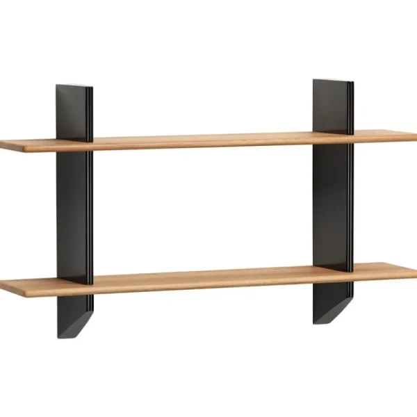 ferm LIVING Regale-Vitra Rayonnage Mural Regal, Tiefschwarz - Eiche