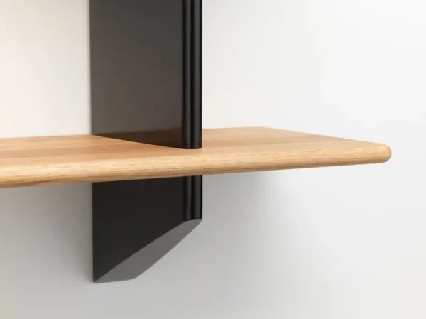 ferm LIVING Regale-Vitra Rayonnage Mural Regal, Tiefschwarz - Eiche