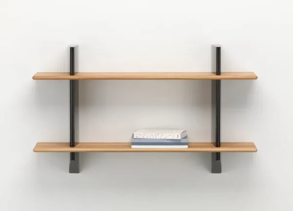 ferm LIVING Regale-Vitra Rayonnage Mural Regal, Tiefschwarz - Eiche