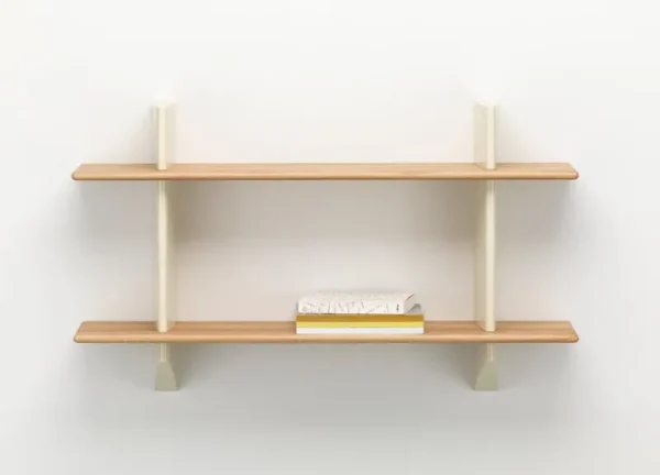 Lundia Regale-Vitra Rayonnage Mural Regal, Prouvé Blanc Colombe - Eiche
