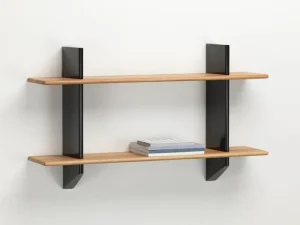 ferm LIVING Regale-Vitra Rayonnage Mural Regal, Tiefschwarz - Eiche