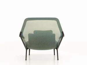 Vitra Sitzgelegenheiten-Slow Chair, blau/grün – schokoladenbraun