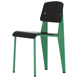 HAY Sitzgelegenheiten-Vitra Standard SP Stuhl, Prouvé Blé Vert - Tiefschwarz