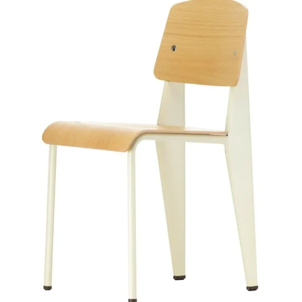 HAY Sitzgelegenheiten-Vitra Standard Stuhl, Prouvé Blanc Colombe – Eiche