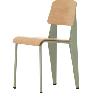 &Tradition Sitzgelegenheiten-Vitra Standard Stuhl, Prouvé Gris Vermeer - Eiche