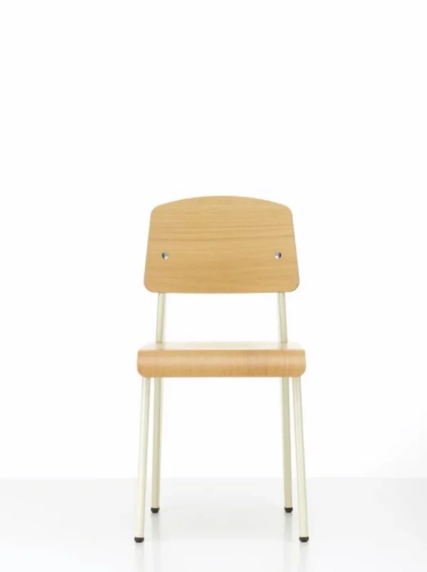 HAY Sitzgelegenheiten-Vitra Standard Stuhl, Prouvé Blanc Colombe – Eiche