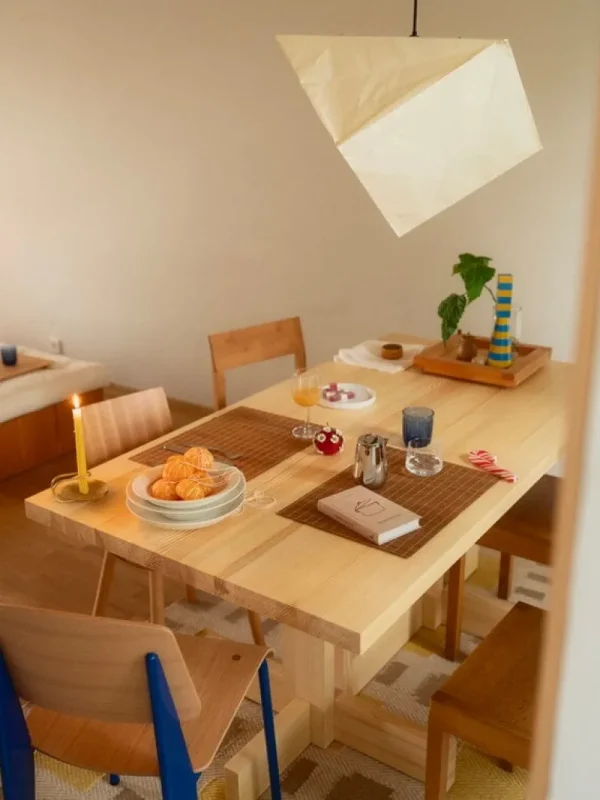 NORR11 Sitzgelegenheiten-Vitra Standard Stuhl, Prouvé Bleu Marcoule - Eiche