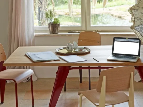 HAY Sitzgelegenheiten-Vitra Standard Stuhl, Prouvé Blanc Colombe – Eiche