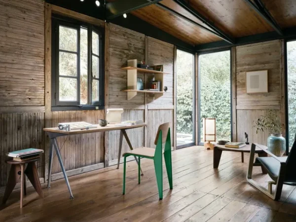 Vitra Sitzgelegenheiten-Standard Stuhl, Prouvé Blé Vert - Eiche