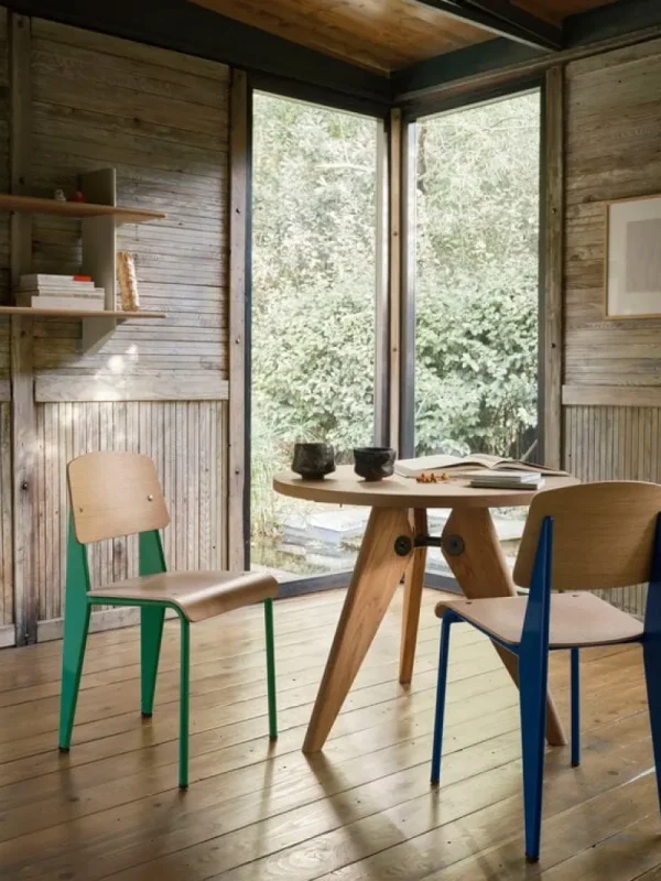 Vitra Sitzgelegenheiten-Standard Stuhl, Prouvé Blé Vert - Eiche