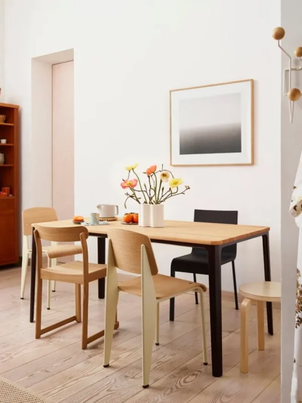 HAY Sitzgelegenheiten-Vitra Standard Stuhl, Prouvé Blanc Colombe – Eiche