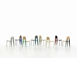 HAY Sitzgelegenheiten-Vitra Standard Stuhl, Prouvé Blanc Colombe – Eiche