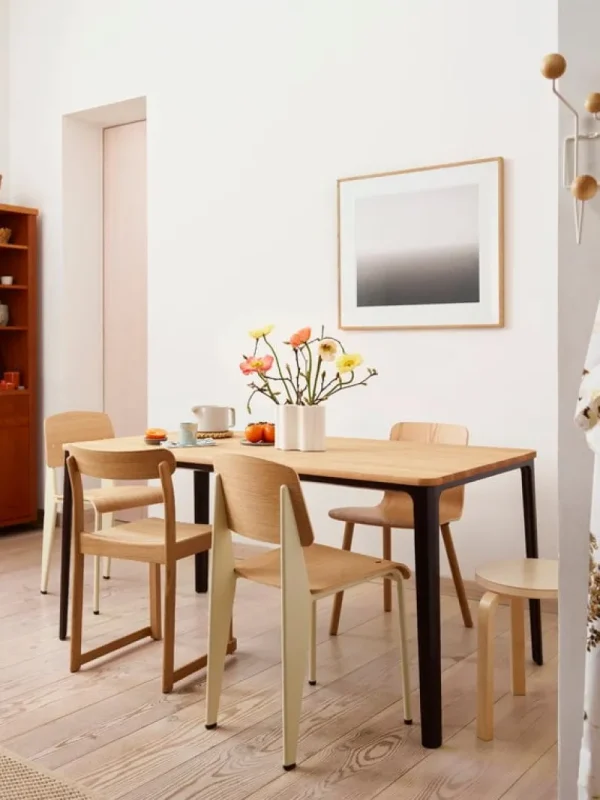 HAY Sitzgelegenheiten-Vitra Standard Stuhl, Prouvé Blanc Colombe – Eiche