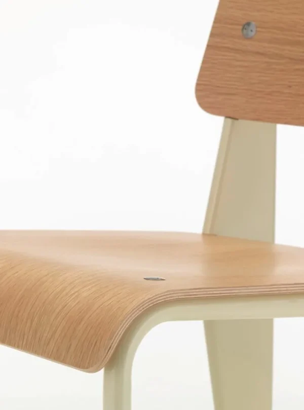 HAY Sitzgelegenheiten-Vitra Standard Stuhl, Prouvé Blanc Colombe – Eiche