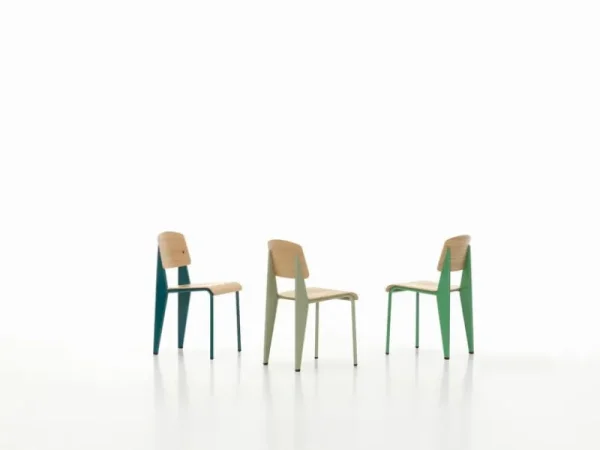 Vitra Sitzgelegenheiten-Standard Stuhl, Prouvé Blé Vert - Eiche