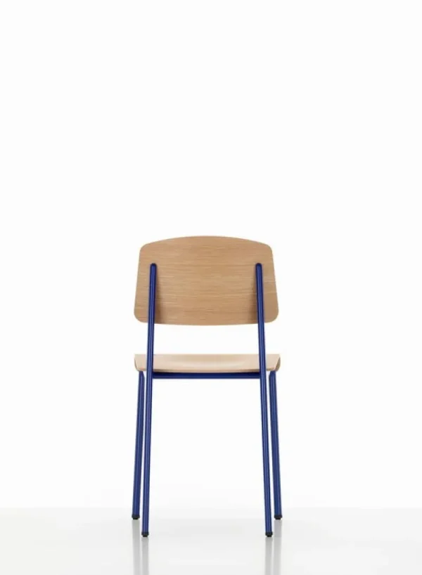 NORR11 Sitzgelegenheiten-Vitra Standard Stuhl, Prouvé Bleu Marcoule - Eiche
