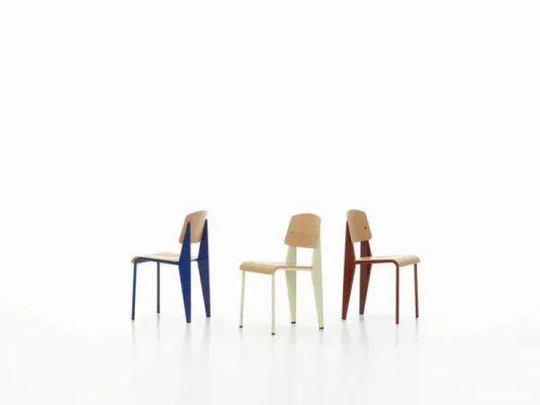 HAY Sitzgelegenheiten-Vitra Standard Stuhl, Prouvé Blanc Colombe – Eiche