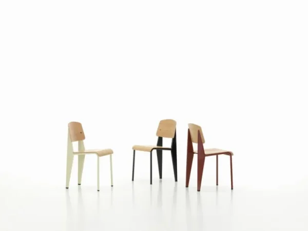 HAY Sitzgelegenheiten-Vitra Standard Stuhl, Prouvé Blanc Colombe – Eiche