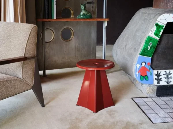 Muuto Tische | Sitzgelegenheiten-Vitra Tabouret Métallique Hocker, japanisches Rot