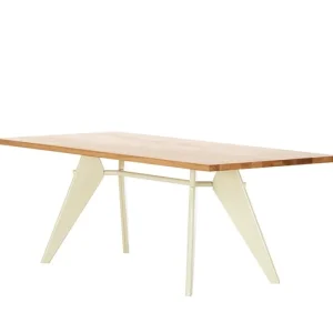 GUBI Tische-Vitra Tisch EM 240 x 90 cm, Eiche – Prouvé Blanc Colombe