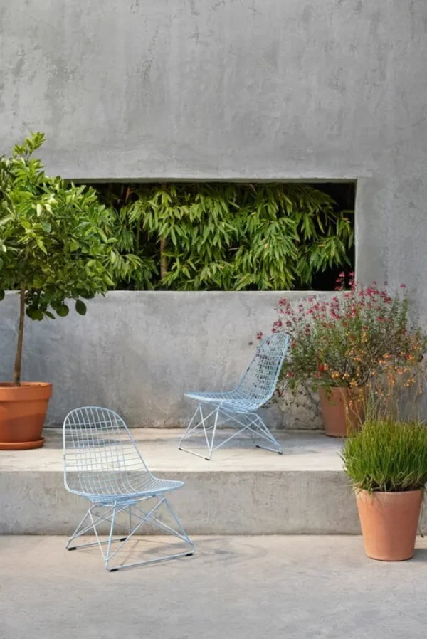 Vitra Terrassenmöbel | Sitzgelegenheiten^Wire Chair LKR, Himmelblau