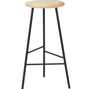 HAY Sitzgelegenheiten-Warm Nordic Barhocker Pebble, 76 cm, Esche geölt – schwarz