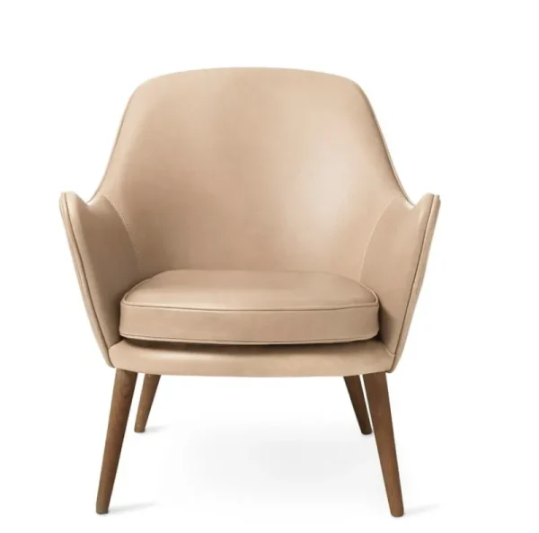 Fredericia Sitzgelegenheiten-Warm Nordic Dwell Sessel, Leder beige