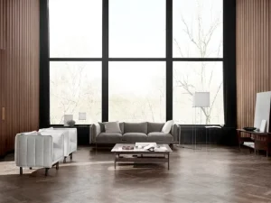 Audo Copenhagen Tische-Wendelbo Collect Konsolenbeistelltisch, niedrig, Dunkelbraun - Marmor