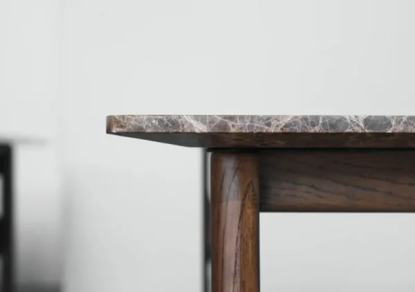 Audo Copenhagen Tische-Wendelbo Collect Konsolenbeistelltisch, niedrig, Dunkelbraun - Marmor