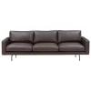 Hem Sofas Und Liegen-Wendelbo Edge V1 3-Sitzer-Sofa, Modul 25, Schwarz - Faith 2, Dunkelbraun