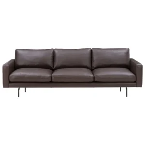 Hem Sofas Und Liegen-Wendelbo Edge V1 3-Sitzer-Sofa, Modul 25, Schwarz - Faith 2, Dunkelbraun